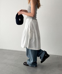 El mar（エルマール）の「El mar　コットンギャザーミドルスカート（スカート）」