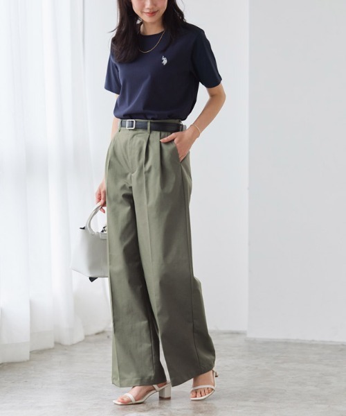 Pierrot(ピエロ)の「エステルツイルタックワイドパンツ(その他パンツ・レディース・ベージュ/ベージュ系その他/グリーン系その他・M/L/PM/PL)」の17枚目の写真