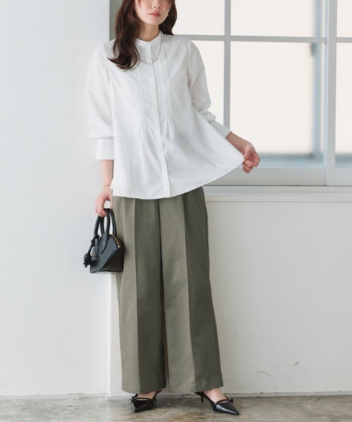 Pierrot(ピエロ)の「エステルツイルタックワイドパンツ(その他パンツ・レディース・ベージュ/ベージュ系その他/グリーン系その他・M/L/PM/PL)」の21枚目の写真