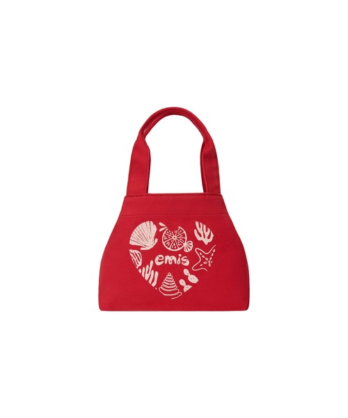 EMIS(イミス)の「HEART COASTAL MINI TOTE BAG(トートバッグ・レディース・ブラック/ライトブルー/アイボリー/レッド・FREE)」の4枚目の写真