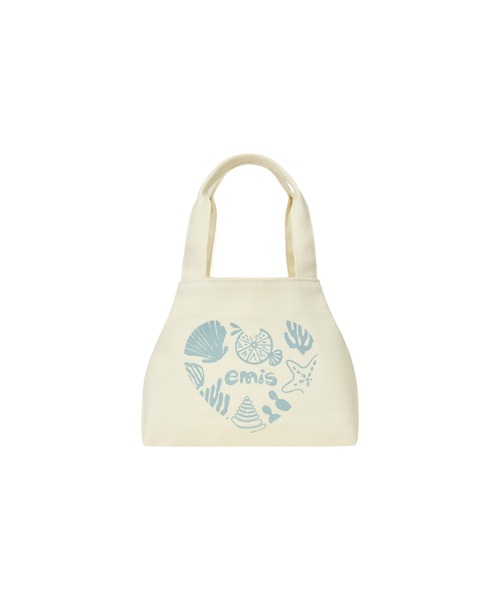 EMIS(イミス)の「HEART COASTAL MINI TOTE BAG(トートバッグ・レディース・ブラック/ライトブルー/アイボリー/レッド・FREE)」の2枚目の写真