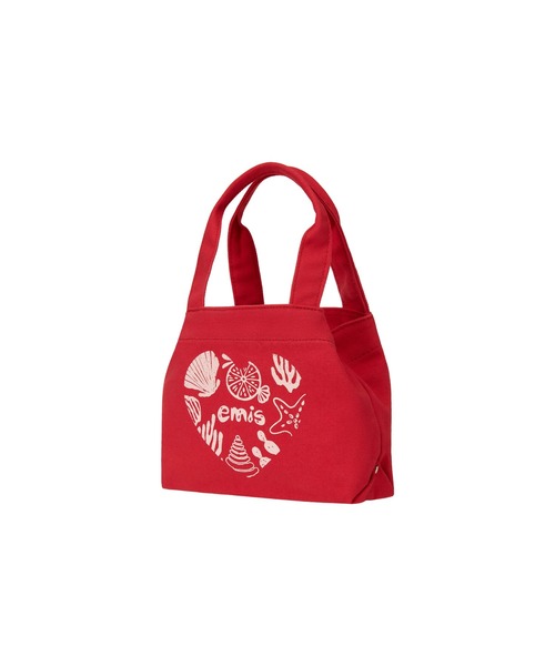 EMIS(イミス)の「HEART COASTAL MINI TOTE BAG(トートバッグ・レディース・ブラック/ライトブルー/アイボリー/レッド・FREE)」の6枚目の写真