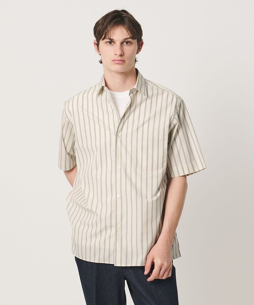 UNITED ARROWS(ユナイテッドアローズ)の「シルキーポプリン ワンピースレギュラーカラー ショートスリーブ シャツ(シャツ/ブラウス・メンズ・ナチュラル/ライトブルー/ライトピンク・L/XL/S/M)」の6枚目の写真