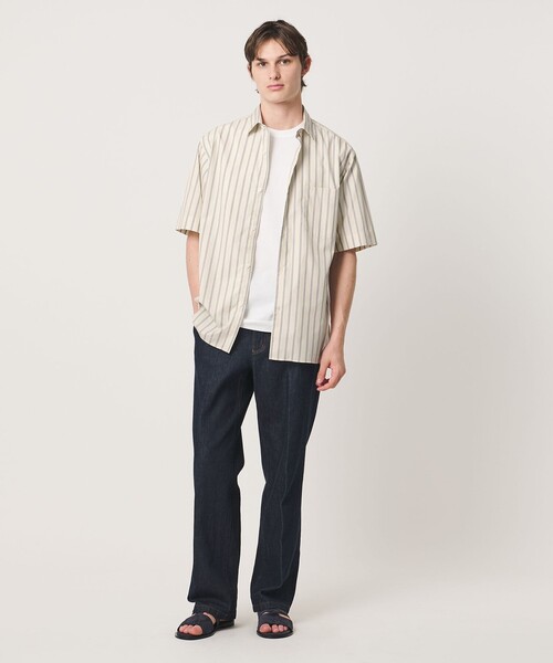 UNITED ARROWS(ユナイテッドアローズ)の「シルキーポプリン ワンピースレギュラーカラー ショートスリーブ シャツ(シャツ/ブラウス・メンズ・ナチュラル/ライトブルー/ライトピンク・L/XL/S/M)」の4枚目の写真