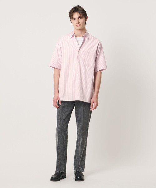 UNITED ARROWS(ユナイテッドアローズ)の「シルキーポプリン ワンピースレギュラーカラー ショートスリーブ シャツ(シャツ/ブラウス・メンズ・ナチュラル/ライトブルー/ライトピンク・L/XL/S/M)」の9枚目の写真