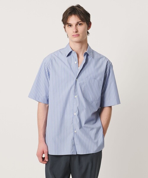 UNITED ARROWS(ユナイテッドアローズ)の「シルキーポプリン ワンピースレギュラーカラー ショートスリーブ シャツ(シャツ/ブラウス・メンズ・ナチュラル/ライトブルー/ライトピンク・L/XL/S/M)」の11枚目の写真
