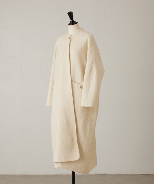 LIVETART（リヴェタート）の「《KHADI&CO》ショールカラーロングコート（その他アウター・レディース・ホワイト・MEDIUM）」の2枚目の写真