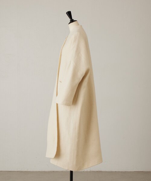 LIVETART（リヴェタート）の「《KHADI&CO》ショールカラーロングコート（その他アウター・レディース・ホワイト・MEDIUM）」の3枚目の写真
