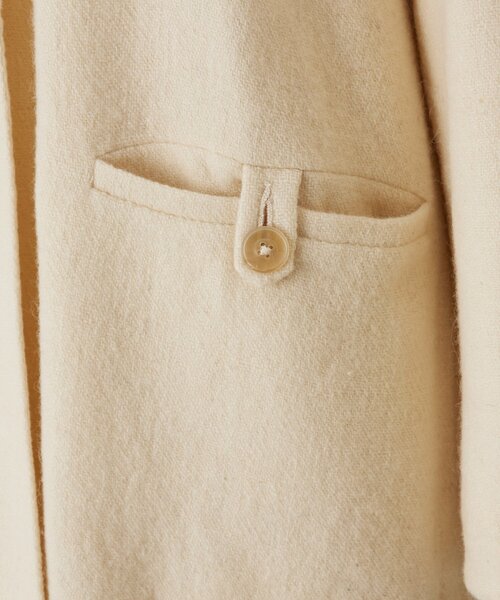 LIVETART（リヴェタート）の「《KHADI&CO》ショールカラーロングコート（その他アウター・レディース・ホワイト・MEDIUM）」の8枚目の写真