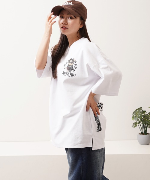 1111clothing(ワンフォークロージング)の「【2ND ARCHIVE】CAPベア オーバーサイズ リフレクター 半袖Tシャツ / ビッグシルエット / ユニセックス(Tシャツ/カットソー・メンズ・ホワイト/ブラック/カーキ・FREE)」の7枚目の写真