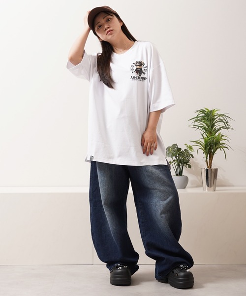 1111clothing(ワンフォークロージング)の「【2ND ARCHIVE】CAPベア オーバーサイズ リフレクター 半袖Tシャツ / ビッグシルエット / ユニセックス(Tシャツ/カットソー・メンズ・ホワイト/ブラック/カーキ・FREE)」の10枚目の写真