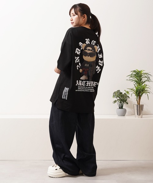 1111clothing(ワンフォークロージング)の「【2ND ARCHIVE】CAPベア オーバーサイズ リフレクター 半袖Tシャツ / ビッグシルエット / ユニセックス(Tシャツ/カットソー・メンズ・ホワイト/ブラック/カーキ・FREE)」の19枚目の写真