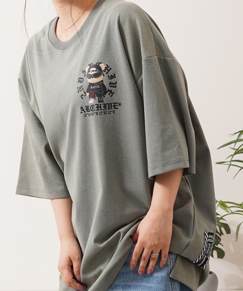 1111clothing(ワンフォークロージング)の「【2ND ARCHIVE】CAPベア オーバーサイズ リフレクター 半袖Tシャツ / ビッグシルエット / ユニセックス(Tシャツ/カットソー・メンズ・ホワイト/ブラック/カーキ・FREE)」の22枚目の写真