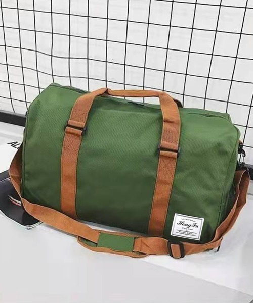 SEU(エスイーユー)の「【3WAY】シューズ収納付き 大容量 ボストンバッグ 撥水 トラベルバッグ 旅行 シンプル きれいめカジュアル ショルダー(ボストンバッグ・レディース・グレー/ブラック/グリーン/ベージュ/ネイビー・フリー)」の4枚目の写真