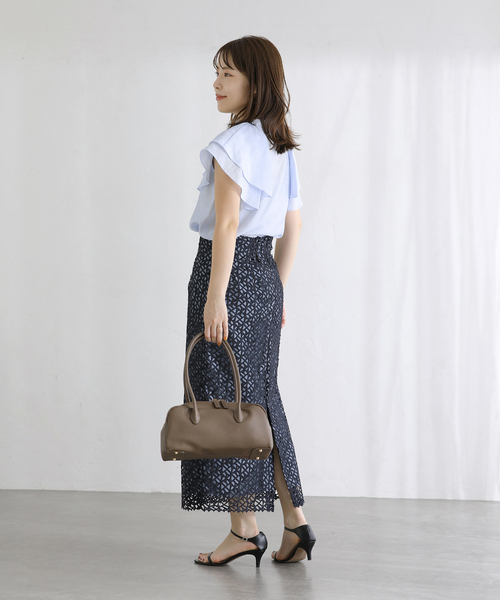 La TOTALITE(ラトータリテ)の「【洗える】ラッフルスリーブシャツ(シャツ/ブラウス・レディース・ブルー系その他/サックスブルー/ホワイト・FREE)」の17枚目の写真