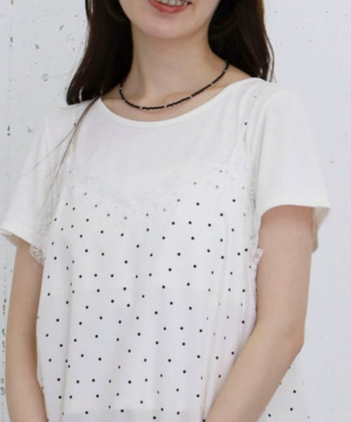 archives（アルシーヴ）の「シアービンテージチビＴ（Tシャツ/カットソー・レディース・オフホワイト/チャコールグレー/ブラウン・MEDIUM）」の2枚目の写真