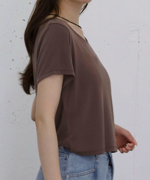 archives（アルシーヴ）の「シアービンテージチビＴ（Tシャツ/カットソー・レディース・オフホワイト/チャコールグレー/ブラウン・MEDIUM）」の6枚目の写真
