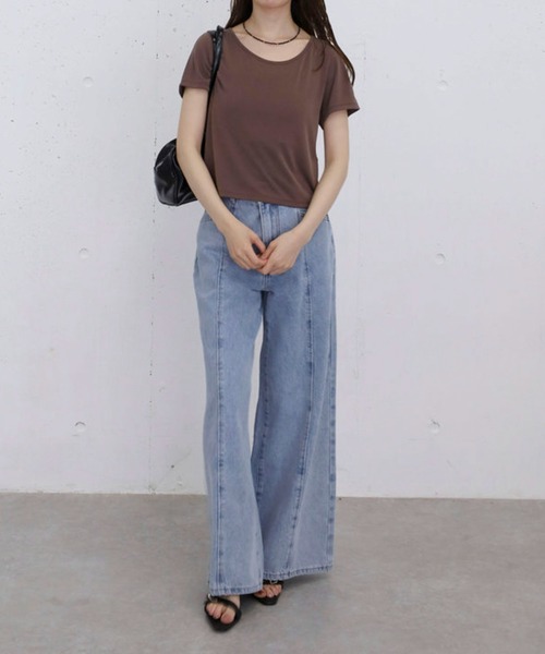 archives（アルシーヴ）の「シアービンテージチビＴ（Tシャツ/カットソー・レディース・オフホワイト/チャコールグレー/ブラウン・MEDIUM）」の12枚目の写真