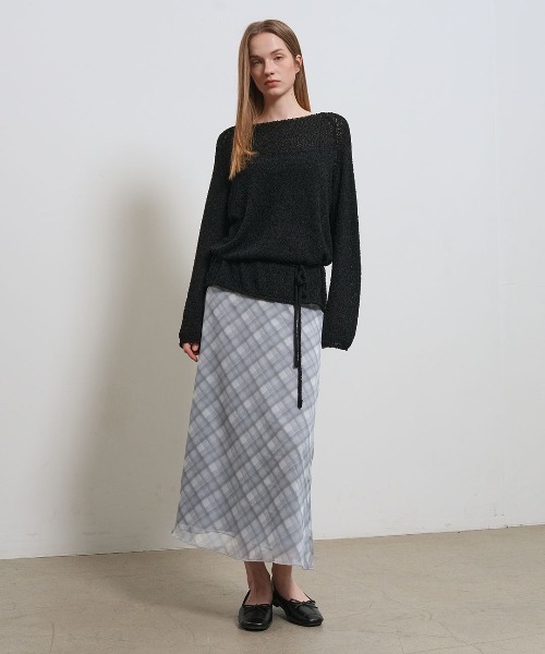 GENERAL IDEA(ジェネラルアイデア)の「【GENERAL IDEA】シアーブークレーボートネックプルオーバー / SHEER BOUCLE BOAT NECK PULLOVER(Tシャツ/カットソー・レディース・ホワイト/ピンク/ブラック・S/M/L)」の8枚目の写真
