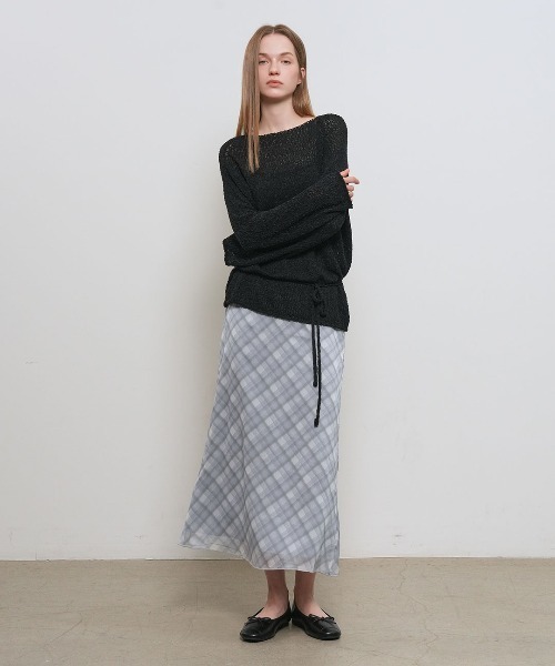 GENERAL IDEA(ジェネラルアイデア)の「【GENERAL IDEA】シアーブークレーボートネックプルオーバー / SHEER BOUCLE BOAT NECK PULLOVER(Tシャツ/カットソー・レディース・ホワイト/ピンク/ブラック・S/M/L)」の9枚目の写真
