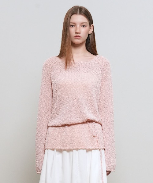 GENERAL IDEA(ジェネラルアイデア)の「【GENERAL IDEA】シアーブークレーボートネックプルオーバー / SHEER BOUCLE BOAT NECK PULLOVER(Tシャツ/カットソー・レディース・ホワイト/ピンク/ブラック・S/M/L)」の11枚目の写真