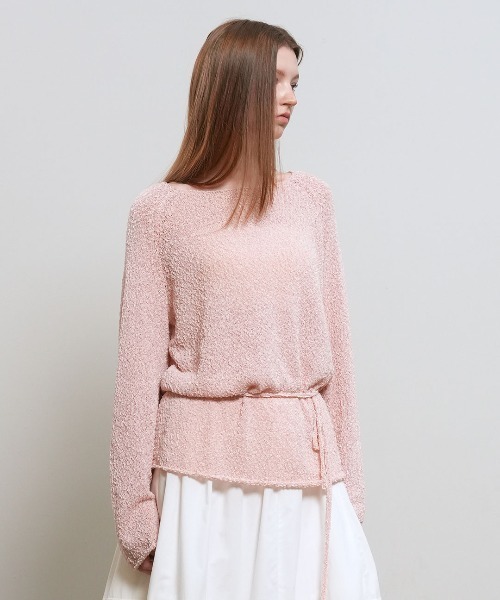 GENERAL IDEA(ジェネラルアイデア)の「【GENERAL IDEA】シアーブークレーボートネックプルオーバー / SHEER BOUCLE BOAT NECK PULLOVER(Tシャツ/カットソー・レディース・ホワイト/ピンク/ブラック・S/M/L)」の17枚目の写真