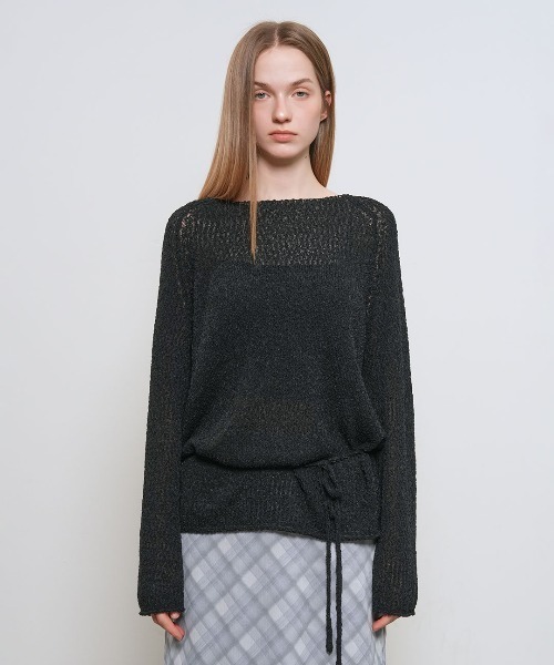 GENERAL IDEA(ジェネラルアイデア)の「【GENERAL IDEA】シアーブークレーボートネックプルオーバー / SHEER BOUCLE BOAT NECK PULLOVER(Tシャツ/カットソー・レディース・ホワイト/ピンク/ブラック・S/M/L)」の19枚目の写真