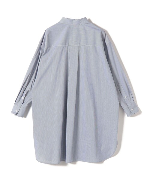 SHIPS(シップス)の「SHIPS Primary Navy Label:綿 ナイロン ストライプ ロング シャツ(シャツ/ブラウス・レディース・レッド/ネイビー・36/38)」の8枚目の写真