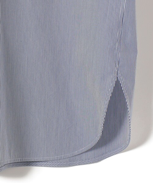 SHIPS(シップス)の「SHIPS Primary Navy Label:綿 ナイロン ストライプ ロング シャツ(シャツ/ブラウス・レディース・レッド/ネイビー・36/38)」の5枚目の写真
