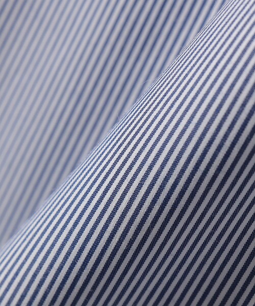 SHIPS(シップス)の「SHIPS Primary Navy Label:綿 ナイロン ストライプ ロング シャツ(シャツ/ブラウス・レディース・レッド/ネイビー・36/38)」の4枚目の写真
