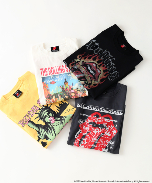 JOURNAL STANDARD relume(ジャーナルスタンダード レリューム)の「ローリングストーンズ 別注 ヴィンテージ加工 プリントTシャツ(Tシャツ/カットソー・メンズ・ブラック系その他/グレー/ライトイエロー/ブラック/ホワイト・MEDIUM/LARGE)」の6枚目の写真