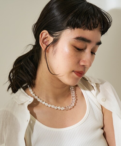 collex(コレックス)の「【dignif】【金属アレルギー対応】ネックレス Merge Bold(ネックレス・レディース・クリア・フリー)」の1枚目の写真