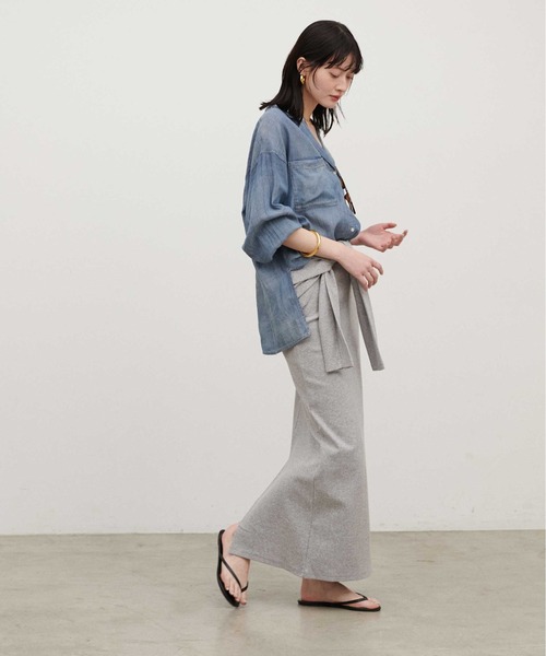 LARUTA（ラルータ）の「【LARUTA】［Web限定］カットリブ巻きスカート（スカート・レディース・ライトグレー/ブラック/オフホワイト・FREE）」の18枚目の写真