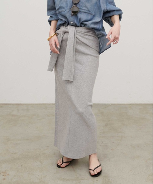 LARUTA（ラルータ）の「【LARUTA】［Web限定］カットリブ巻きスカート（スカート・レディース・ライトグレー/ブラック/オフホワイト・FREE）」の15枚目の写真