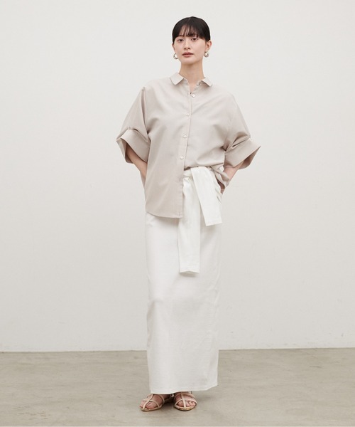 LARUTA（ラルータ）の「【LARUTA】［Web限定］カットリブ巻きスカート（スカート・レディース・ライトグレー/ブラック/オフホワイト・FREE）」の8枚目の写真