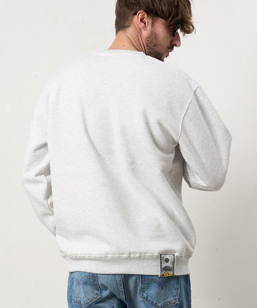 STUD MUFFIN（スタッドマフィン）の「msw1882- T-C裏毛起毛 ファー-ムックボアミックスパッチワークスエットシャツ(624-02917)（スウェット・メンズ・アッシュ/ブラック/ブラウン・4/3/2）」の12枚目の写真