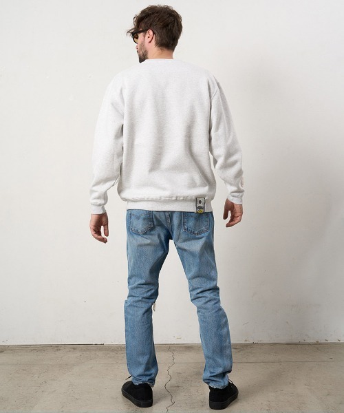 STUD MUFFIN（スタッドマフィン）の「msw1882- T-C裏毛起毛 ファー-ムックボアミックスパッチワークスエットシャツ(624-02917)（スウェット・メンズ・アッシュ/ブラック/ブラウン・4/3/2）」の16枚目の写真