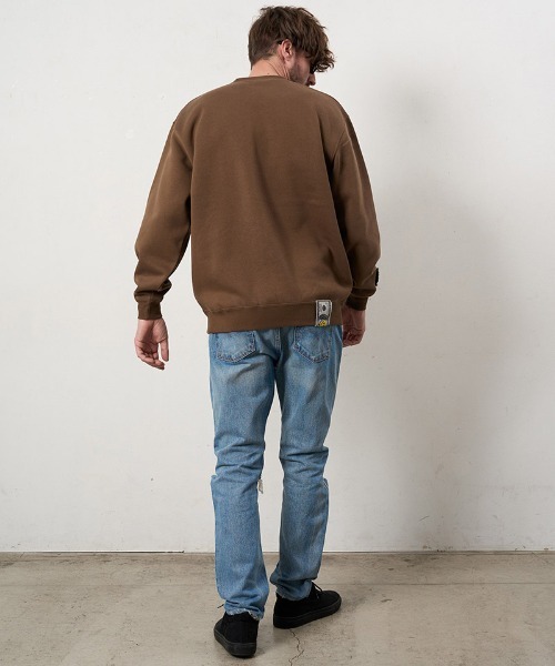 STUD MUFFIN（スタッドマフィン）の「msw1882- T-C裏毛起毛 ファー-ムックボアミックスパッチワークスエットシャツ(624-02917)（スウェット・メンズ・アッシュ/ブラック/ブラウン・4/3/2）」の21枚目の写真