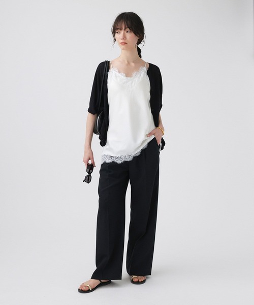 BABYLONE(バビロン)の「スラブオックスパンツ(スラックス・レディース・アイボリー/ブラック/イエロー・36inch/38inch)」の13枚目の写真