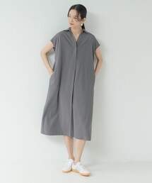 Comfy SET UP|スキッパーワンピース【通勤/接触冷感/UVカット】