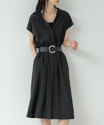 Comfy SET UP｜スキッパーワンピース【通勤／接触冷感／UVカット】