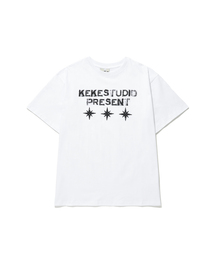 KKEEE（ケーケーイーイー）の「スリー スター オーバーサイズ 半袖Tシャツ(2色)（Tシャツ/カットソー）」