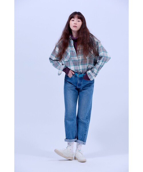 BEAMS BOY（ビームスボーイ）の「28mm ハラコ ベルト（ベルト・レディース・ロイヤルブルー/ブラック・ONE SIZE）」の3枚目の写真