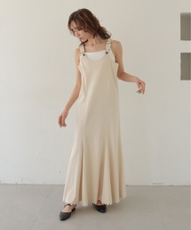 CLEIO | 【CLEIO】リブテレコサロペットワンピース RIB TELECO SALOPETTE ONE-PIECE(ワンピース)