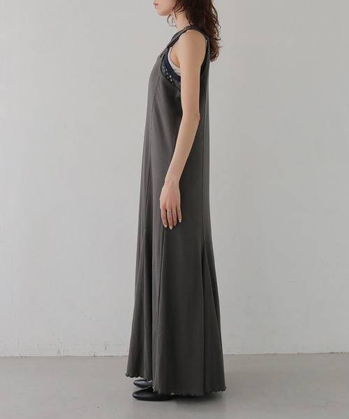 CLEIO（クレイオ）の「【CLEIO】リブテレコサロペットワンピース RIB TELECO SALOPETTE ONE-PIECE（ワンピース・レディース・ホワイト/チャコールグレー・SMALL/MEDIUM）」の20枚目の写真