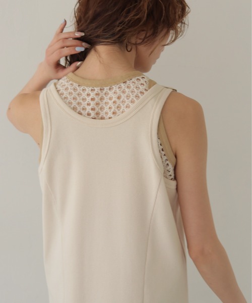 CLEIO（クレイオ）の「【CLEIO】リブテレコサロペットワンピース RIB TELECO SALOPETTE ONE-PIECE（ワンピース・レディース・ホワイト/チャコールグレー・SMALL/MEDIUM）」の8枚目の写真
