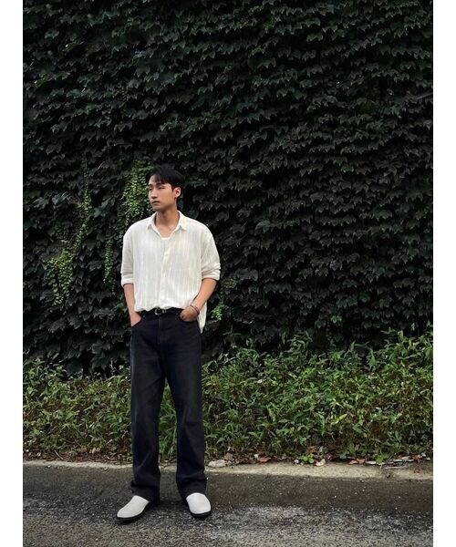 NOIRER(ノイア)の「シルキーブレンドUネックハーフTシャツ(ホワイト)(Tシャツ/カットソー・メンズ・その他・48/50/52)」の13枚目の写真