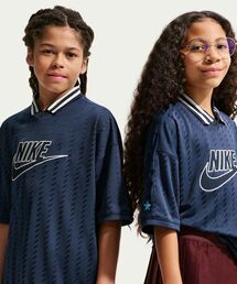 NIKE(�i�C�L)�̃i�C�L �X�|�[�c�E�F�A �W���j�A �V���[�g�X���[�u �W���[�W�[ / Nike Sportswear Big Kids' Short-Sleeve Jersey IQ0435-410 Midnight Navy(�W���[�W)