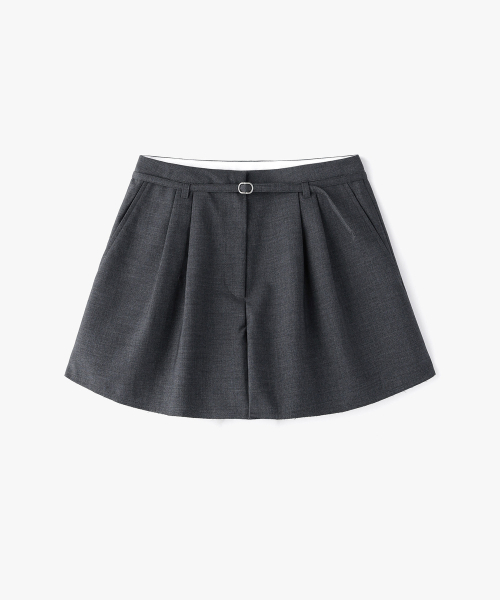 MONGDOL（モンドル）の「[ベルトSET] クラシックツーピンタックショートパンツチャコール MDPT079CHARCOAL（その他パンツ・レディース・その他・SMALL/MEDIUM）」の6枚目の写真