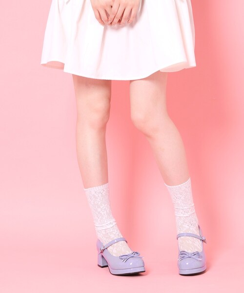 cs T&P（シーエスティーアンドピー）の「小リボンダブルパンプス（パンプス・レディース・レッド系3/パープル系2/アイボリー系1/ブラック系1・S/M/L/LL）」の14枚目の写真